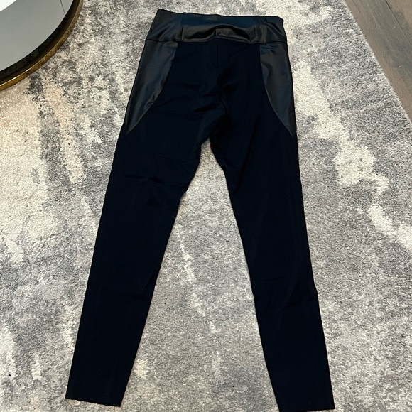 New w/o tag Aday Throw It Higher black leggings with leather accents - Picture 4 of 7